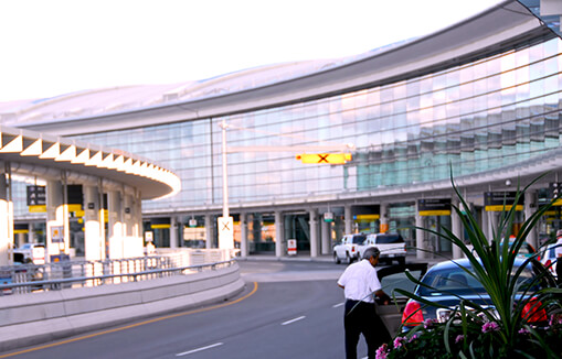 Airport taxi rank